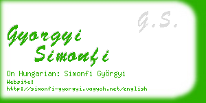 gyorgyi simonfi business card